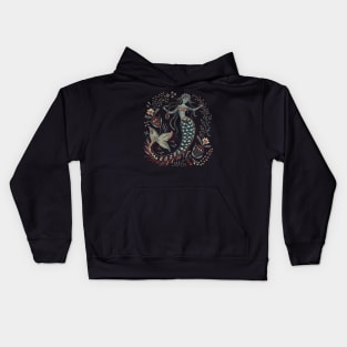 Ethno Mermaid in Old Slavic style Kids Hoodie